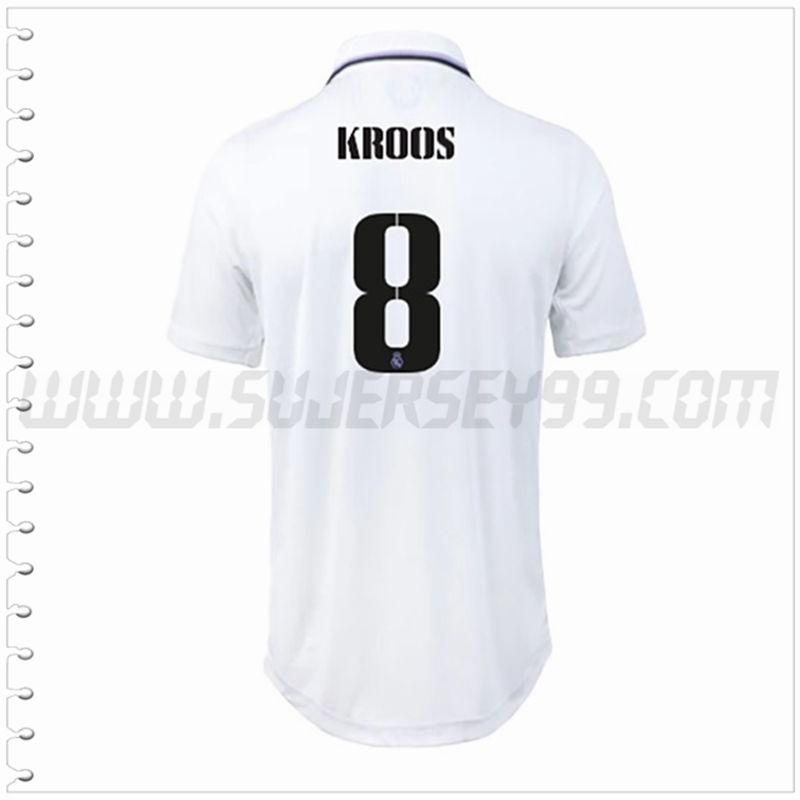 Primera Camiseta Futbol Real Madrid KROOS #8 2022 2023