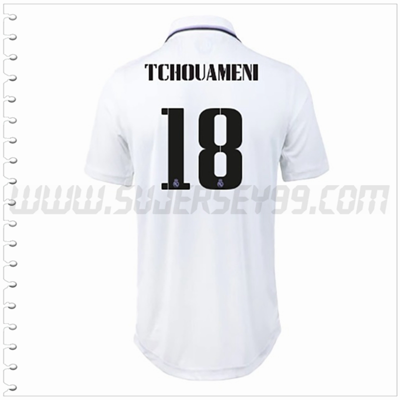 Primera Camiseta Futbol Real Madrid TCHOUAMENI #18 2022 2023