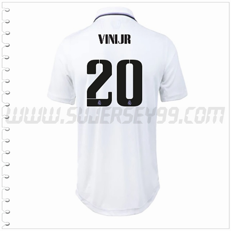 Primera Camiseta Futbol Real Madrid VINIJR #20 2022 2023