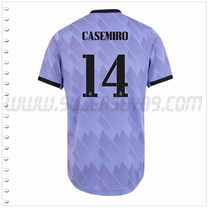 Segunda Camiseta Futbol Real Madrid CASEMIRO #14 2022 2023