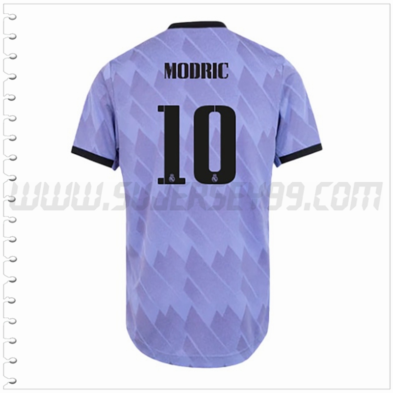 Segunda Camiseta Futbol Real Madrid MODRIC #10 2022 2023