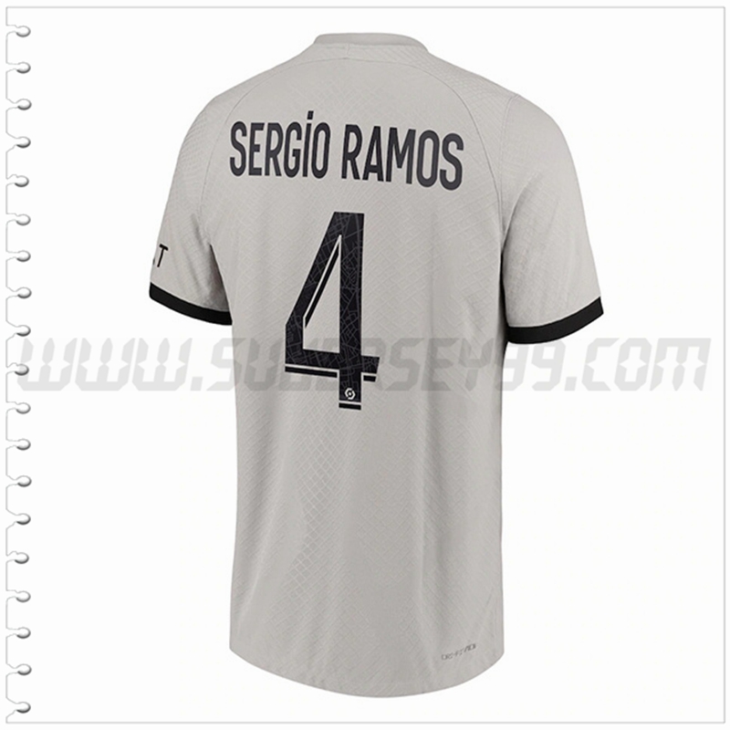 Segunda Camiseta Futbol PSG SERGIO RAMOS #4 2022 2023