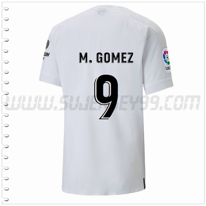 Primera Camiseta Futbol Valencia CF M. GÓMEZ #9 2022 2023