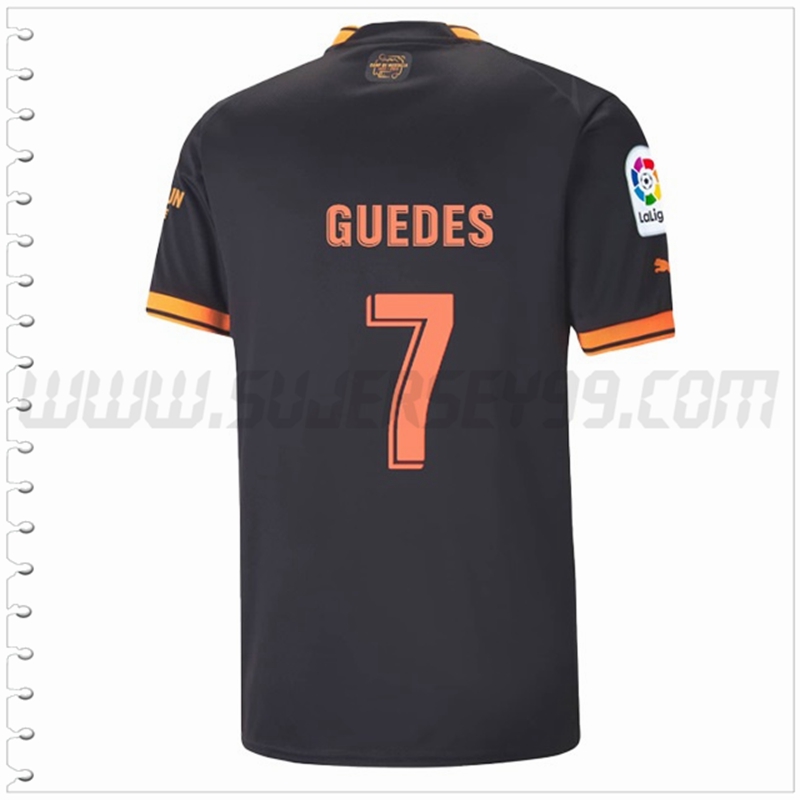Segunda Camiseta Futbol Valencia CF GUEDES #7 2022 2023
