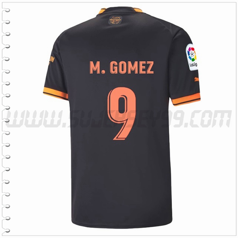 Segunda Camiseta Futbol Valencia CF M. GÓMEZ #9 2022 2023