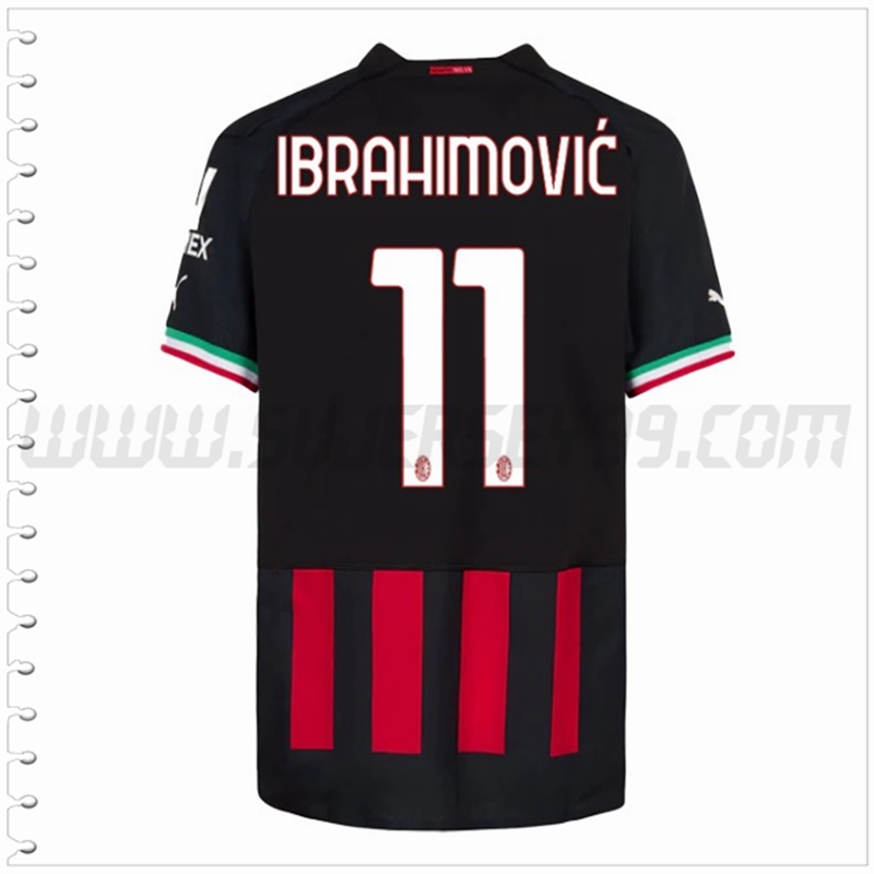 Primera Camiseta Futbol AC Milan IBRAHIMOVIĆ #11 2022 2023