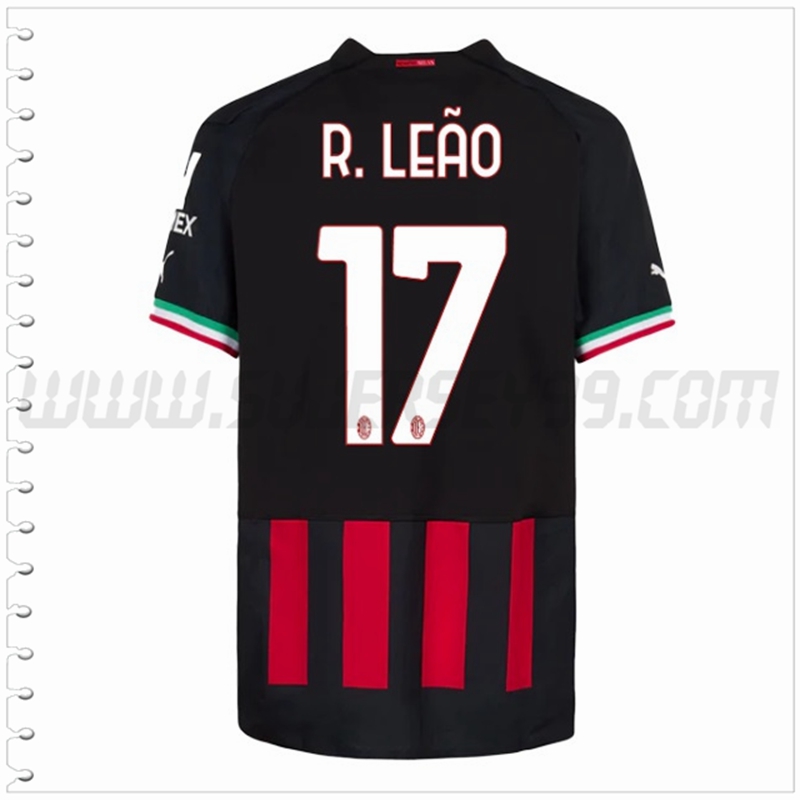 Primera Camiseta Futbol AC Milan R. LEÃO #17 2022 2023