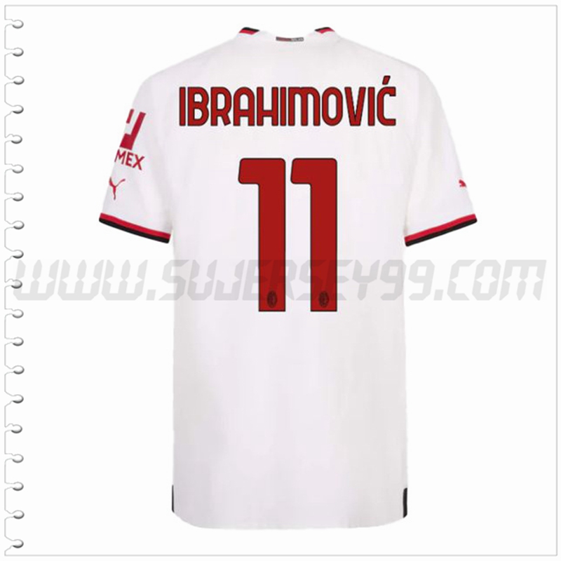 Segunda Camiseta Futbol AC Milan IBRAHIMOVIĆ #11 2022 2023