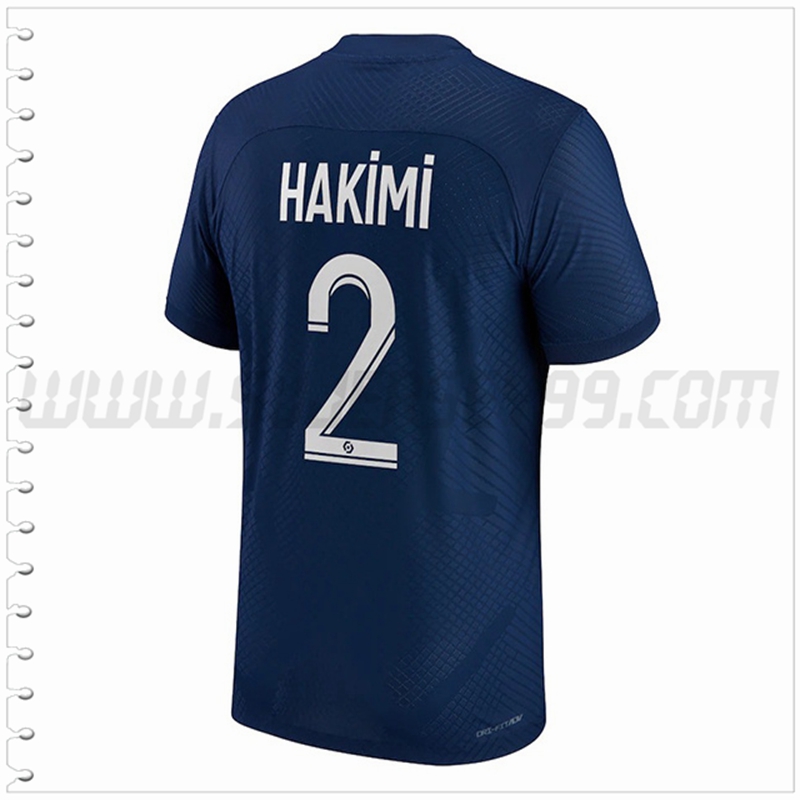 Primera Camiseta Futbol PSG HAKIMI #2 2022 2023