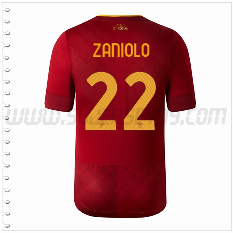 Primera Camiseta Futbol AS Roma ZANIOLO #22 2022 2023