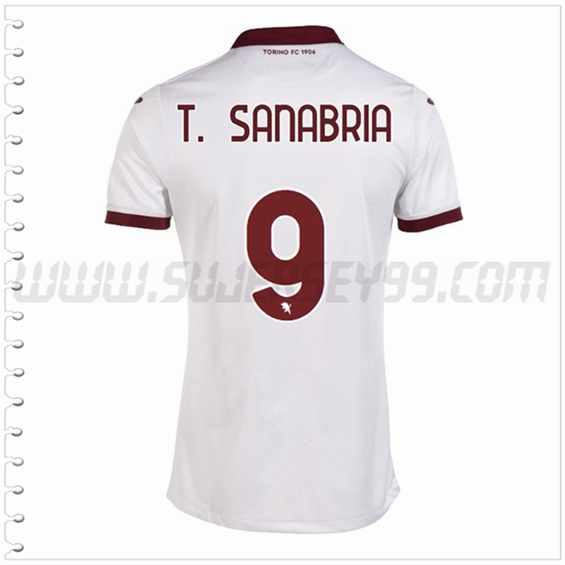 Segunda Camiseta Futbol Torino T. SANABRIA #9 2022 2023