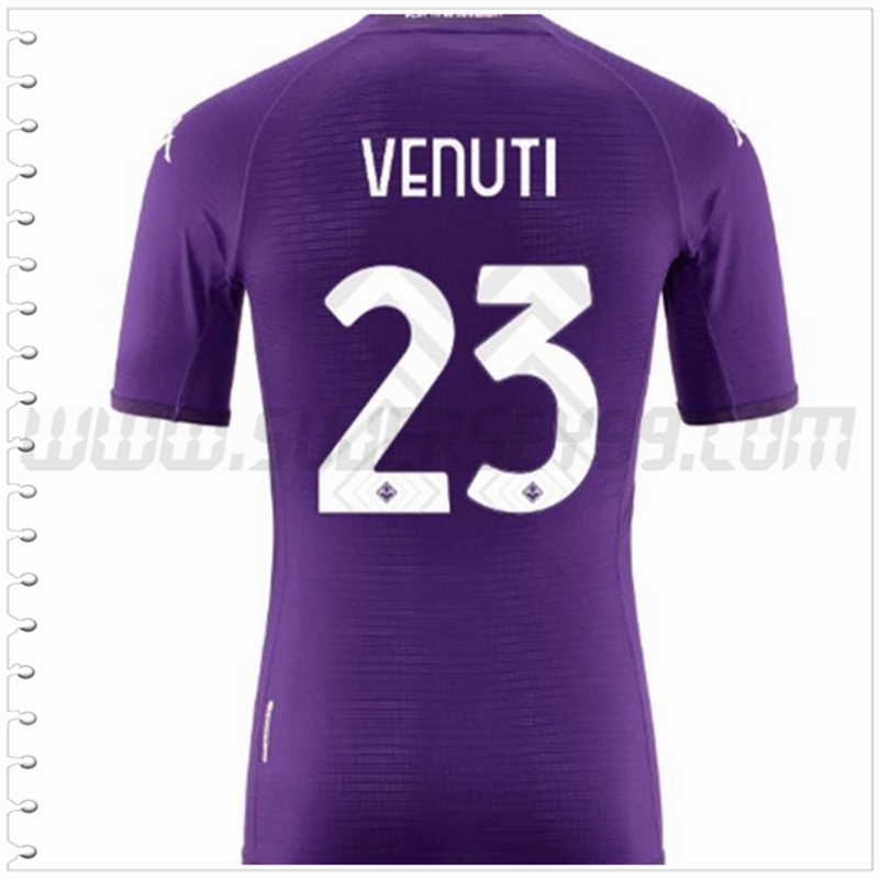 Primera Camiseta Futbol ACF Fiorentina VENUTI #23 2022 2023