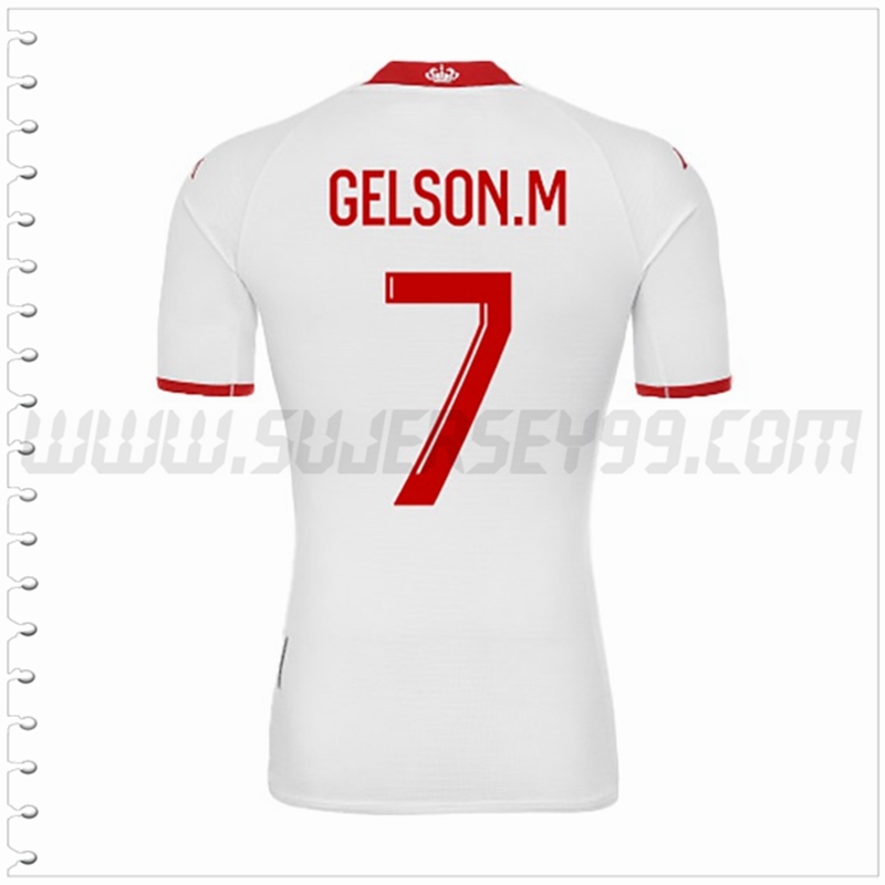 Primera Camiseta Futbol AS Monaco GELSON.M #7 2022 2023