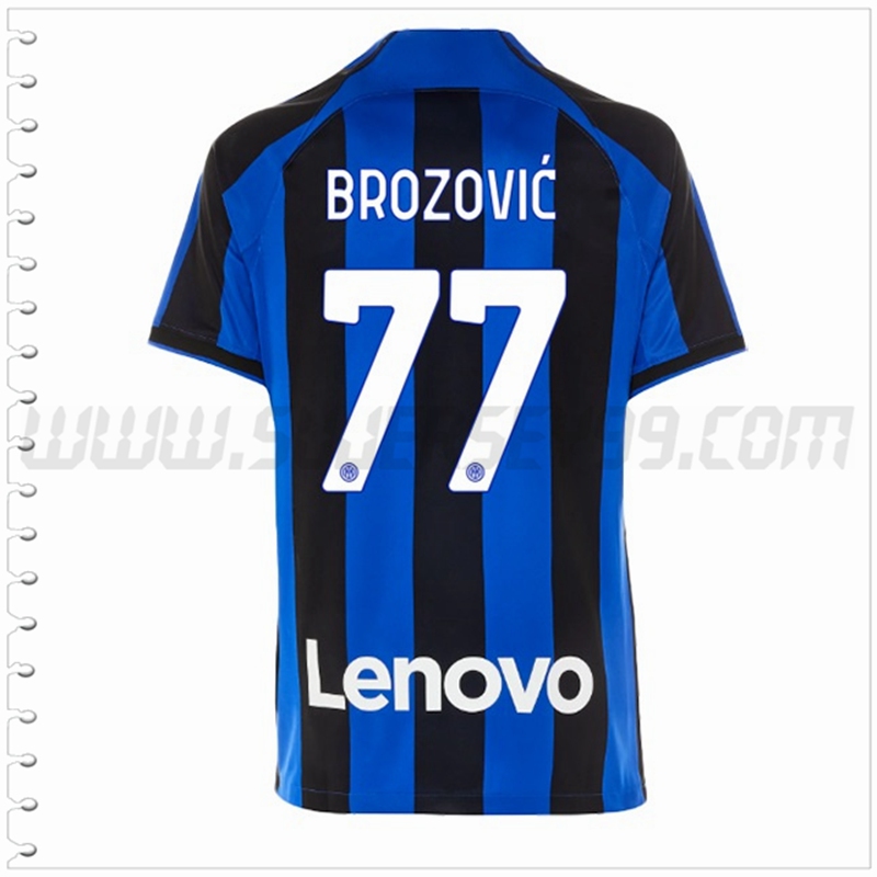 Primera Camiseta Futbol Inter Milan BROZOVIĆ #77 2022 2023