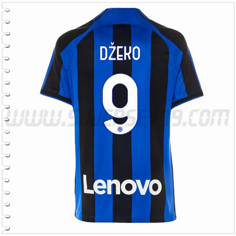 Primera Camiseta Futbol Inter Milan DŽEKO #9 2022 2023