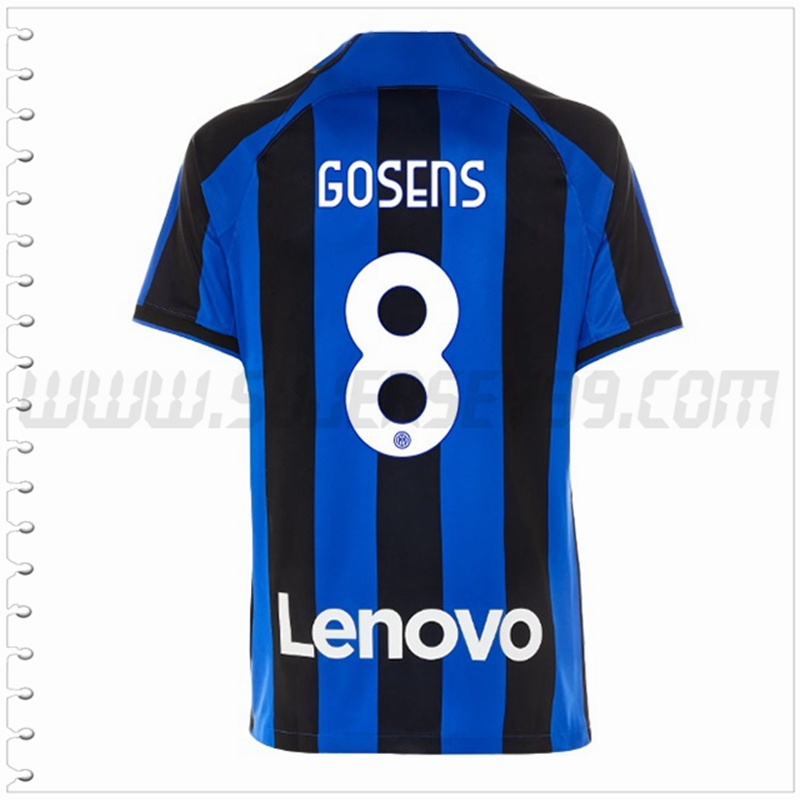 Primera Camiseta Futbol Inter Milan GOSENS #8 2022 2023