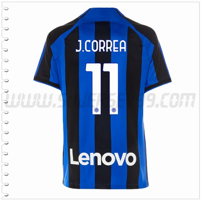 Primera Camiseta Futbol Inter Milan J.CORREA #11 2022 2023