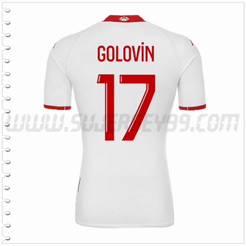 Primera Camiseta Futbol AS Monaco GOLOVIN #17 2022 2023