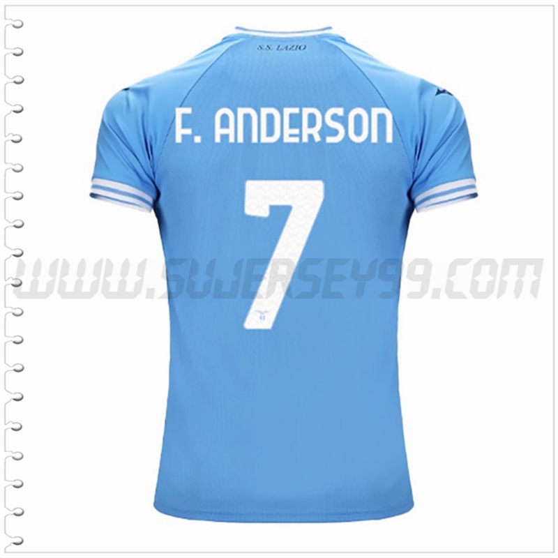 Primera Camiseta Futbol SS Lazio F.ANDERSON #7 2022 2023