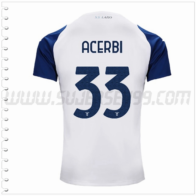 Tercera Camiseta Futbol SS Lazio ACERBI #33 2022 2023