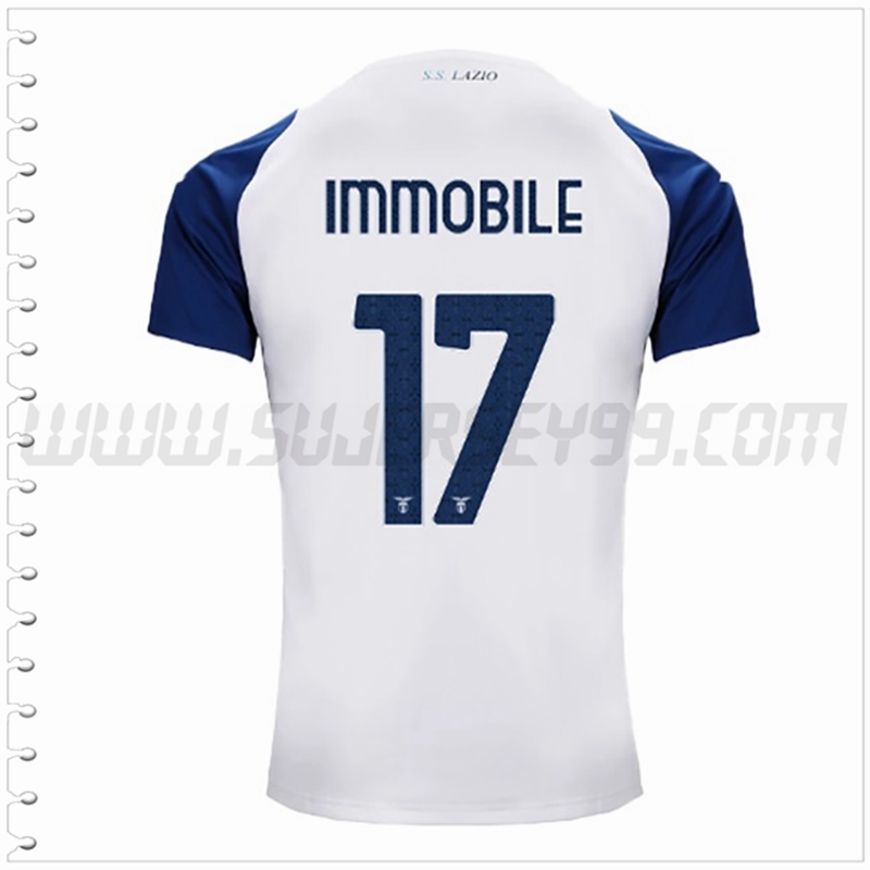 Tercera Camiseta Futbol SS Lazio IMMOBILE #17 2022 2023