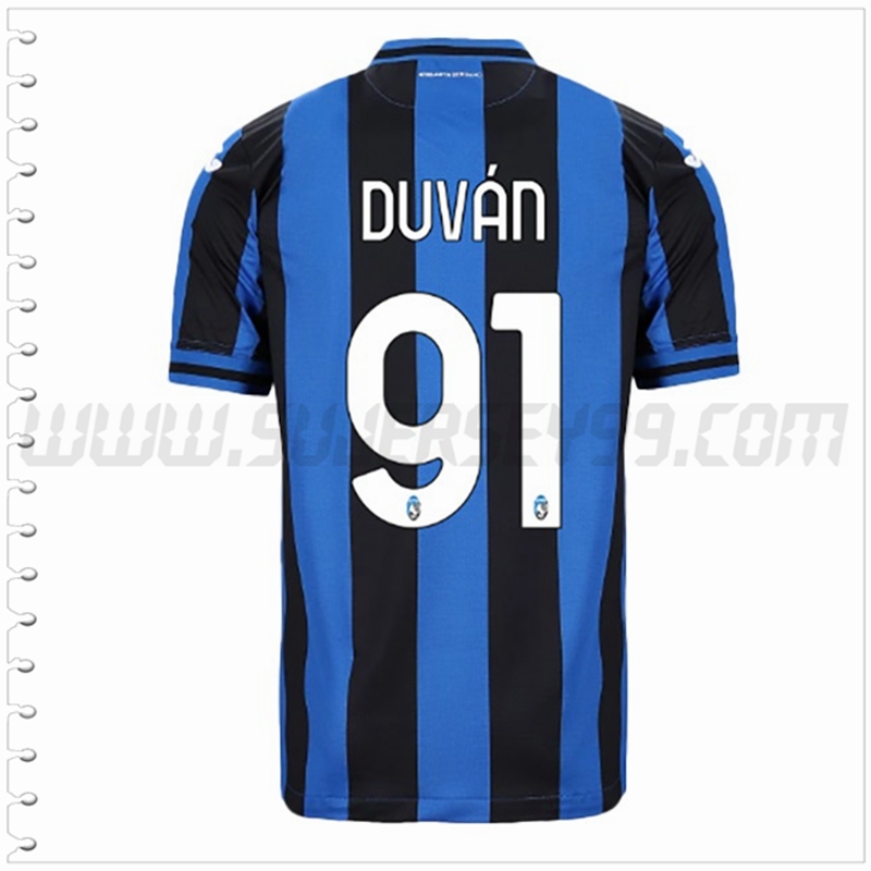 Primera Camiseta Futbol Atalanta DUVÁN #91 2022 2023