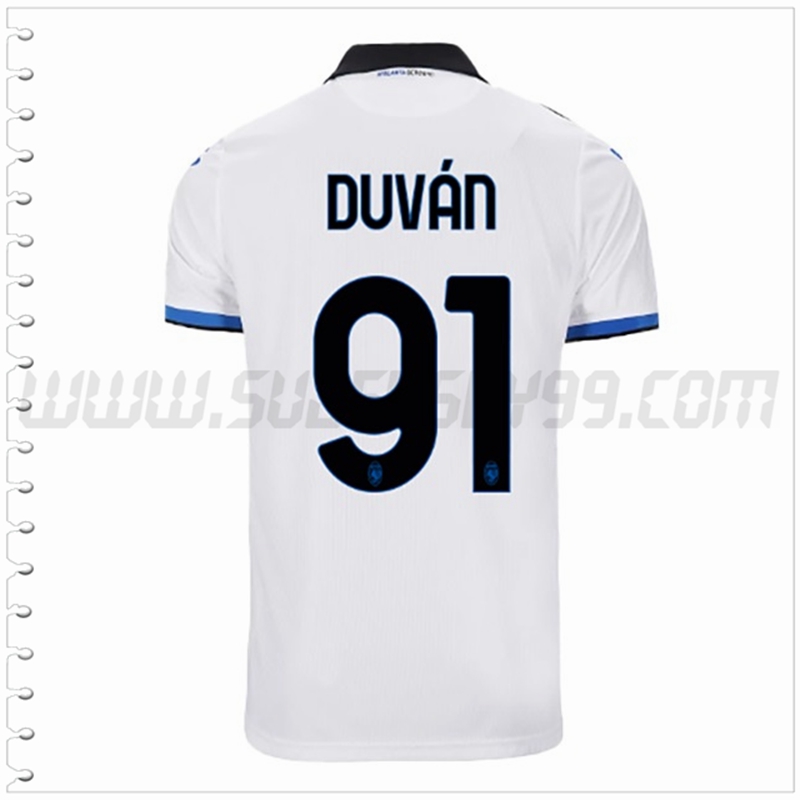 Segunda Camiseta Futbol Atalanta DUVÁN #91 2022 2023