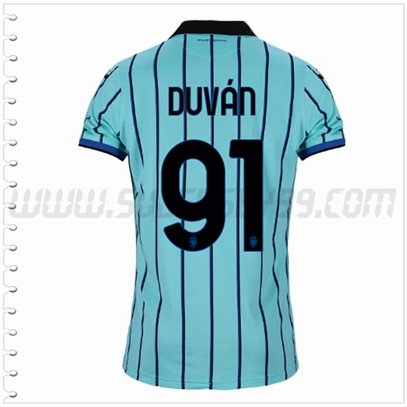 Tercera Camiseta Futbol Atalanta DUVÁN #91 2022 2023