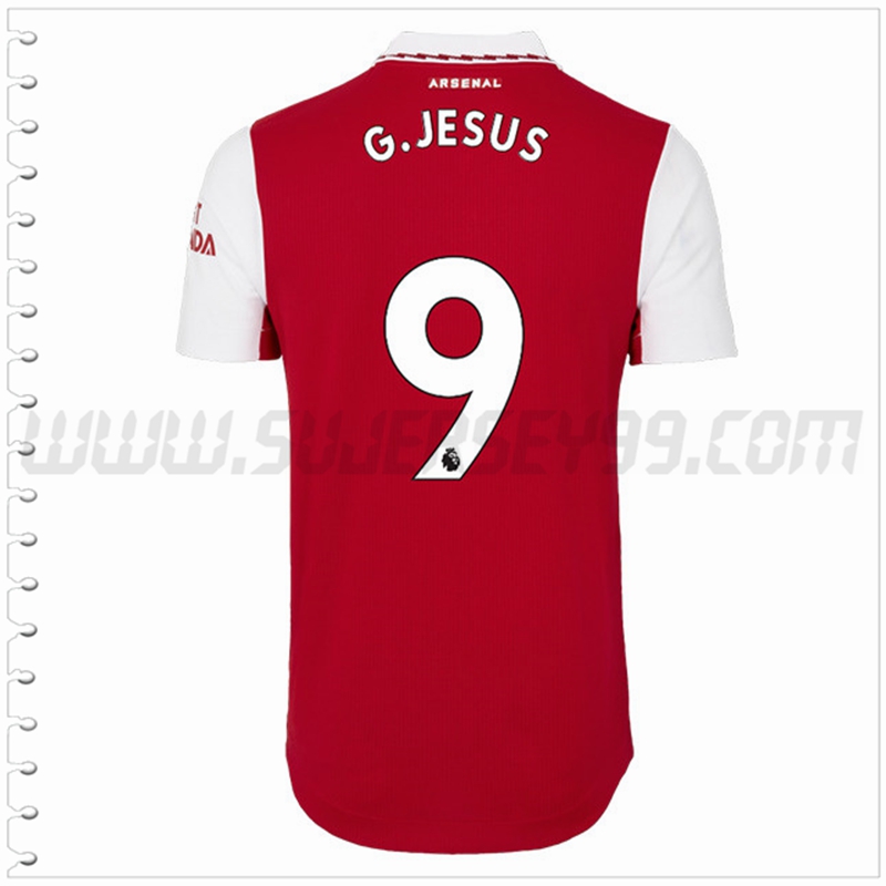 Primera Camiseta Futbol Arsenal G.JESUS #9 2022 2023