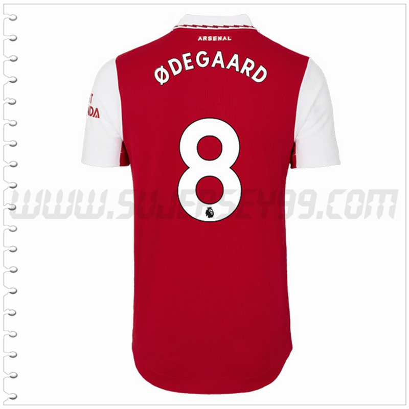 Primera Camiseta Futbol Arsenal ODEGAARD #8 2022 2023