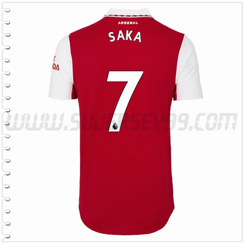 Primera Camiseta Futbol Arsenal SAKA #7 2022 2023