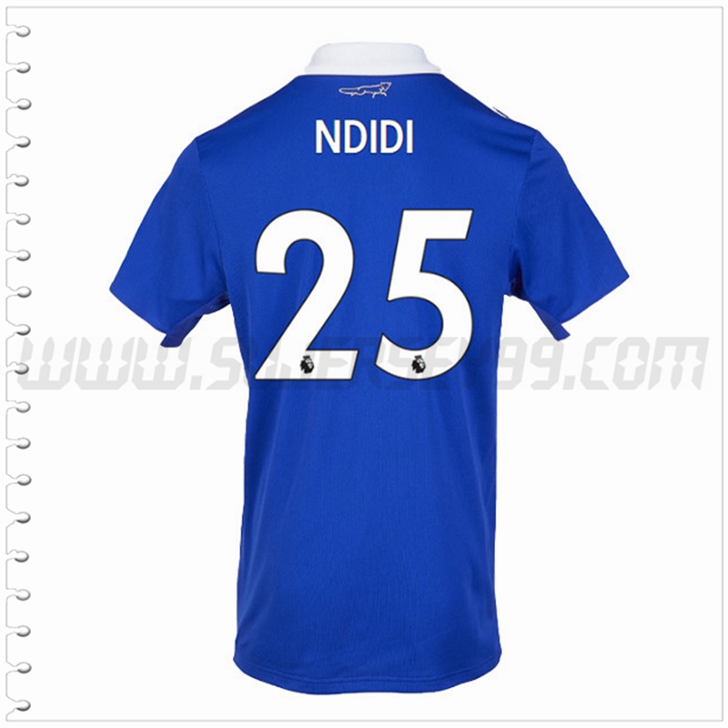 Primera Camiseta Futbol Leicester City NDIDI #25 2022 2023