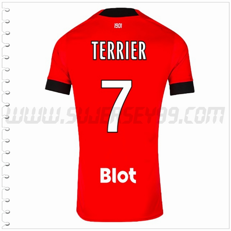 Primera Camiseta Futbol Stade Rennais TERRIEER #7 2022 2023