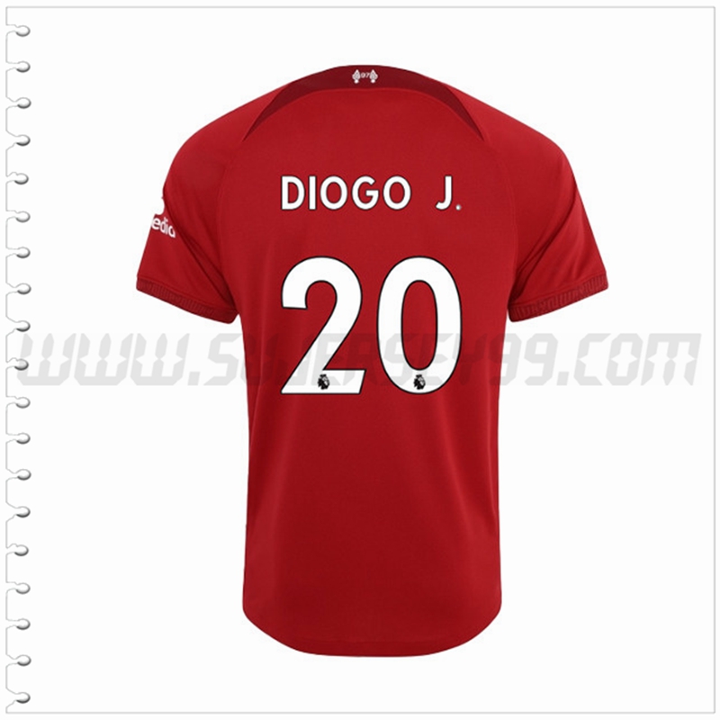 Primera Camiseta Futbol FC Liverpool DIOGO J. #20 2022 2023