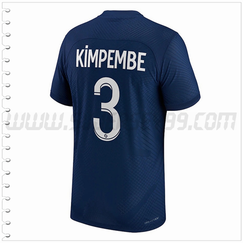 Primera Camiseta Futbol PSG KIMPEMBE #3 2022 2023