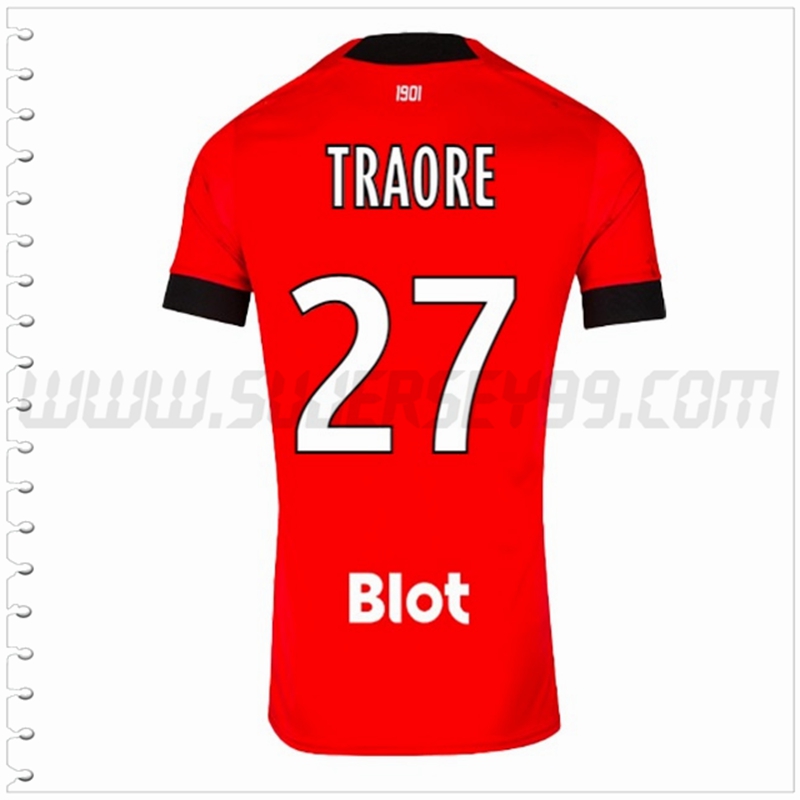 Primera Camiseta Futbol Stade Rennais TRAORE #27 2022 2023