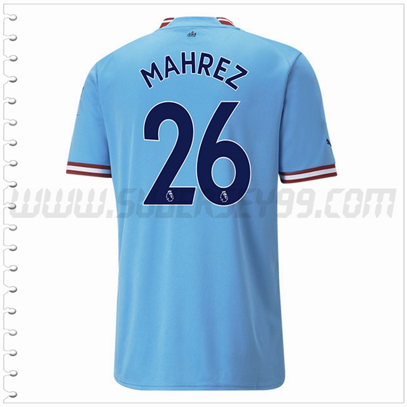 Primera Camiseta Futbol Manchester City MAHREZ #26 2022 2023