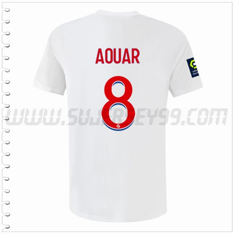 Primera Camiseta Futbol Lyon OL AOUAR #8 2022 2023