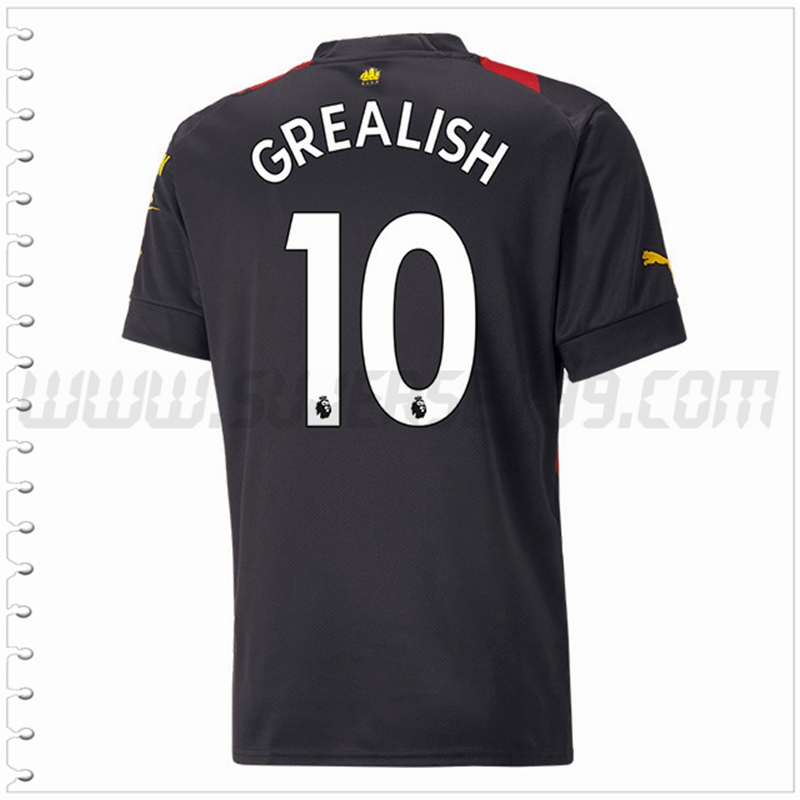 Segunda Camiseta Futbol Manchester City GREALISH #10 2022 2023