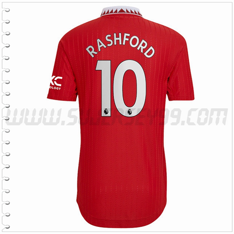 Primera Camiseta Futbol Manchester United RASHFORD #10 2022 2023