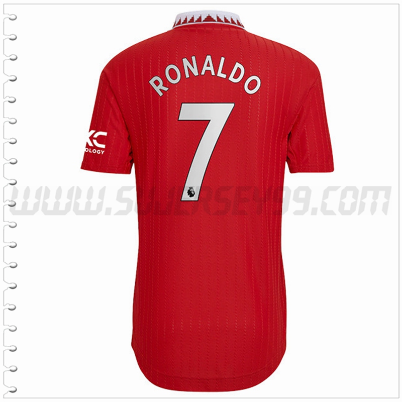 Primera Camiseta Futbol Manchester United RONALDO #7 2022 2023