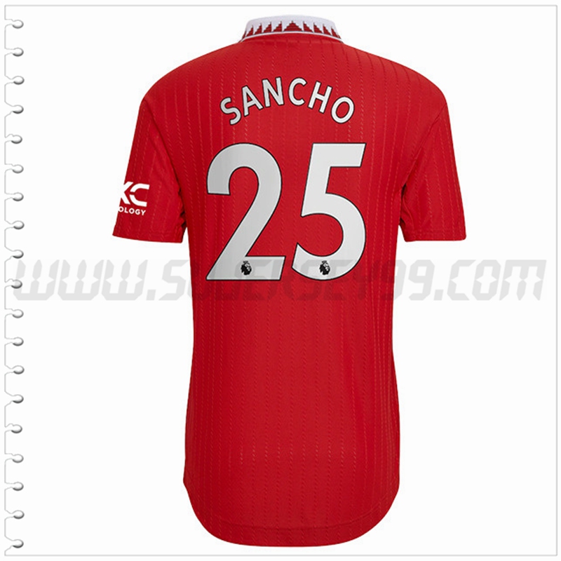 Primera Camiseta Futbol Manchester United SANCHO #25 2022 2023