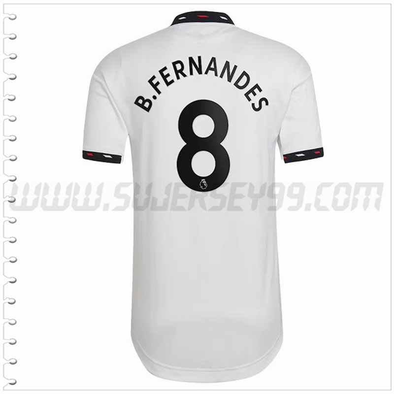 Segunda Camiseta Futbol Manchester United B. FERNANDES #8 2022 2023