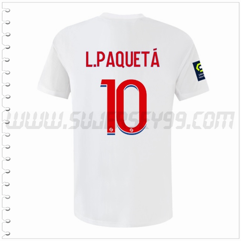 Primera Camiseta Futbol Lyon OL L.PAQUETÁ #10 2022 2023