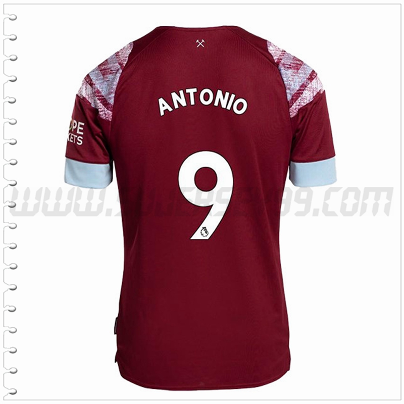 Primera Camiseta Futbol West Ham ANTONIO #9 2022 2023