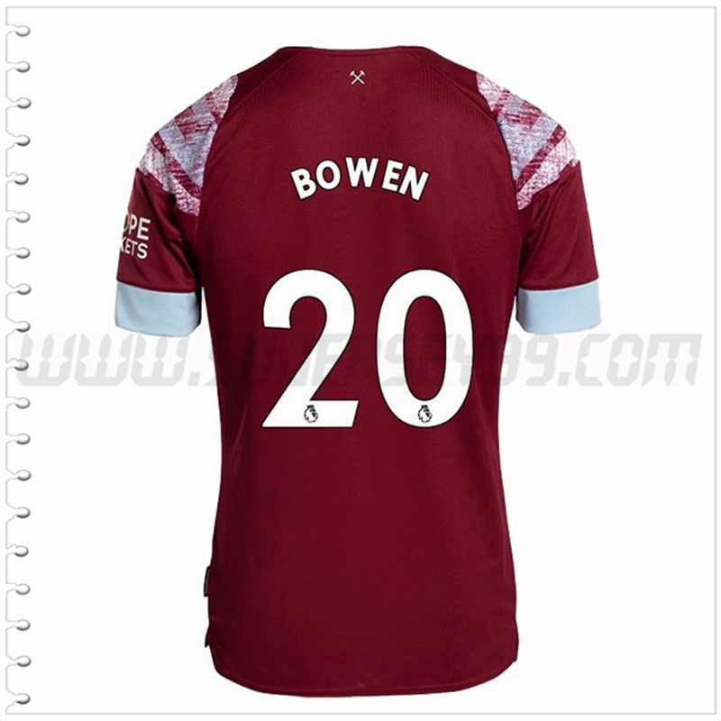 Primera Camiseta Futbol West Ham BOWENER #20 2022 2023