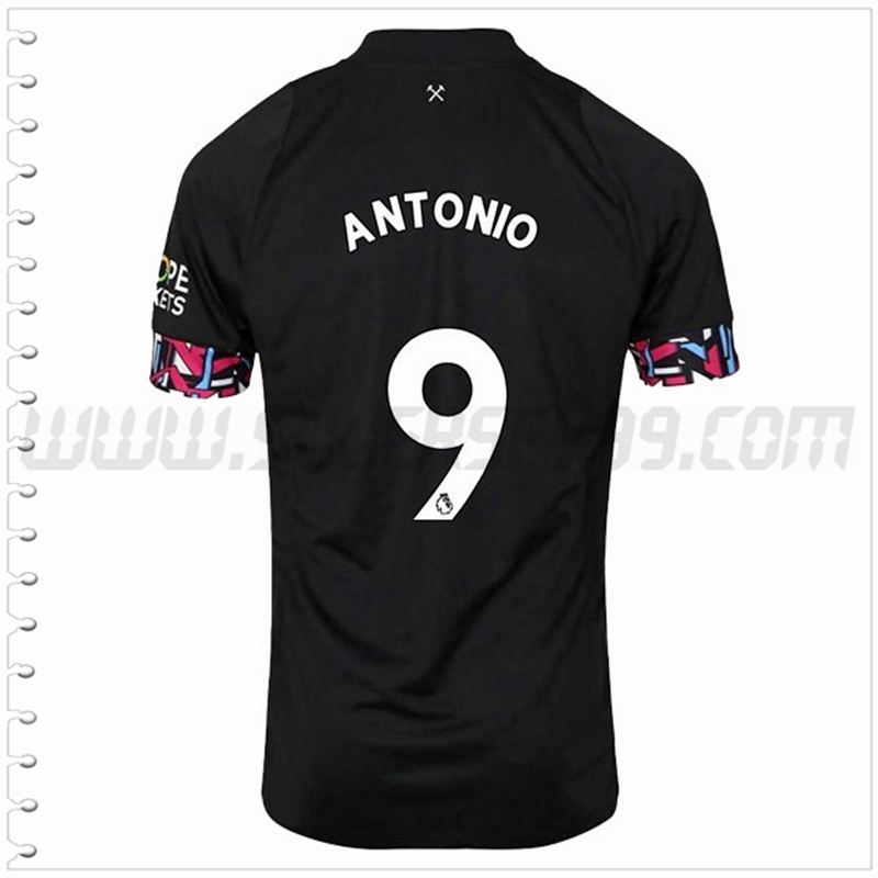 Segunda Camiseta Futbol West Ham ANTONIO #9 2022 2023