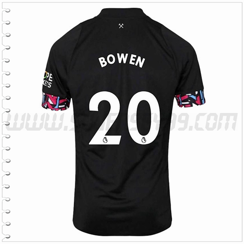 Segunda Camiseta Futbol West Ham BOWEN #20 2022 2023