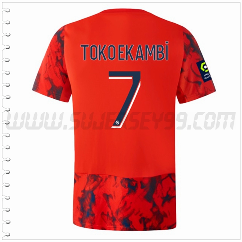 Segunda Camiseta Futbol Lyon OL TOKOEKAMBI #7 2022 2023