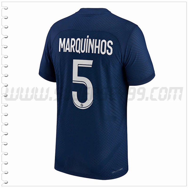 Primera Camiseta Futbol PSG MARQUINHOS #5 2022 2023